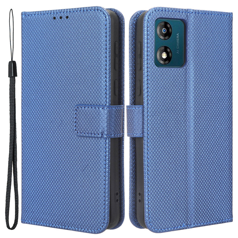 For Motorola Moto E13 4G Phone Stand Case Diamond Texture Wallet PU Leather Phone Cover For Motorola Moto E13 4G Phone Stand Case Diamond Texture Wallet PU Leather Phone Cover